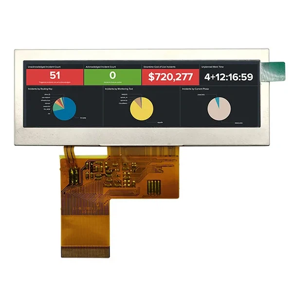3,9 tommer 480x128 40 Pin RGB Interface Bar LCD-panel